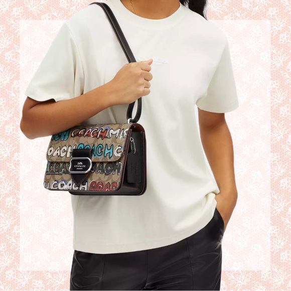 COACH X MINT + SERF LG Morgan Square CROSSBODY in Sig Canvas NWT! - Picture 7 of 9